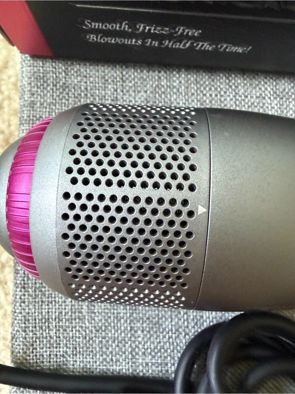 Gray and Pink Heated Hair Straightening Brush - Sleek Styling for Women